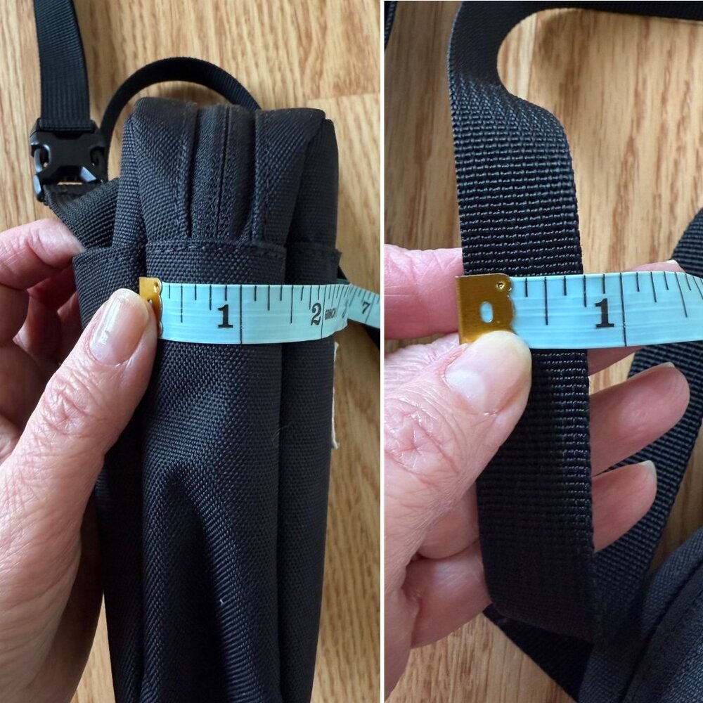 Herschel Black Mini Crossbody Belt Small Bag Utility Adjustable Strap Premium Qu - Picture 13 of 15